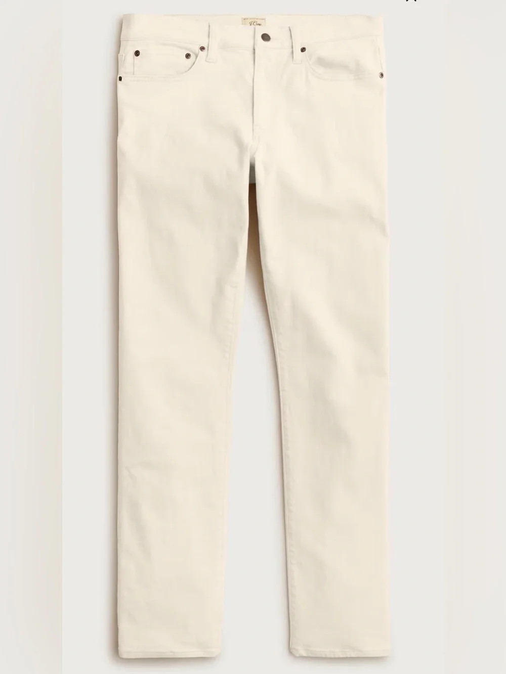 J. Crew Men's Straight Jeans in Cream